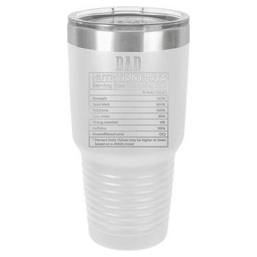 Dad Nutrition Facts 30oz Ringneck Tumbler